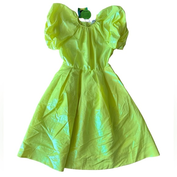 NWT Christopher John Rogers for Target Medium Yellow Neon Dress Missing Belt - Picture 1 of 8